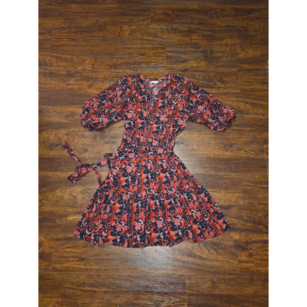 Ophelia Roe Red Paisley print dress size medium - worn once